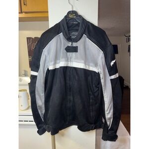 Fulmer Motorcycle Riding Jacket‎ Black Gray Mesh Vented Street Bike Biker Large